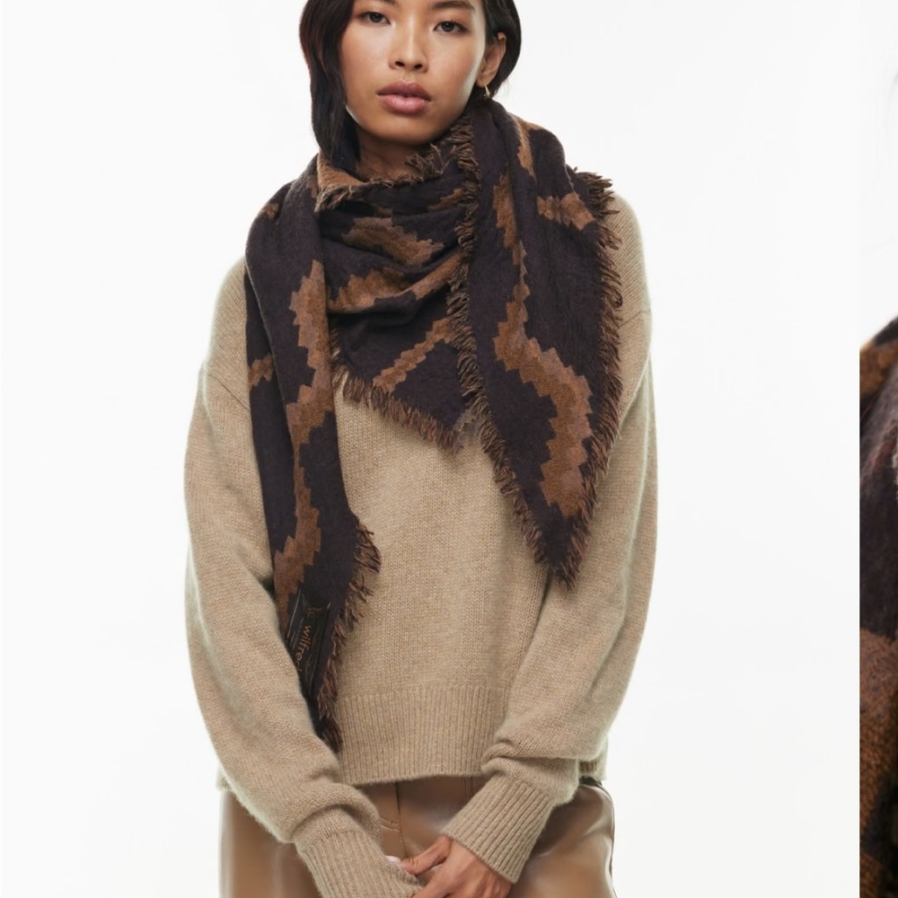Wilfred Aritzia Merino Wool Blanket Scarf